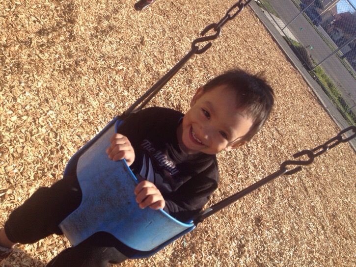 My son at the park on Betzy’s Birthday